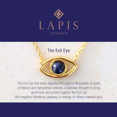 Evil Eye Stud Earrings - Lapis Lazuli & 18ct Gold Vermeil