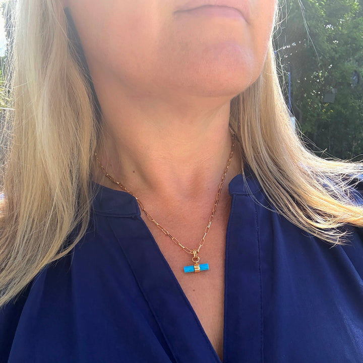 The T-Bar Turquoise Necklace
