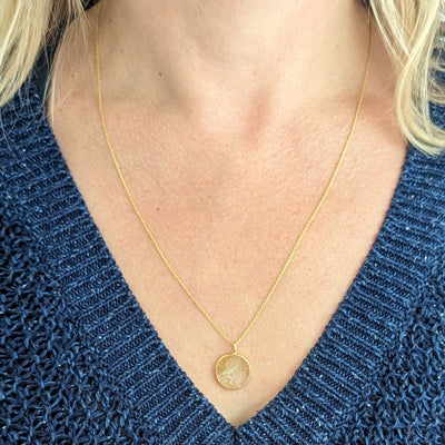 The Circle Citrine November Birthstone Necklace | Success & Happiness