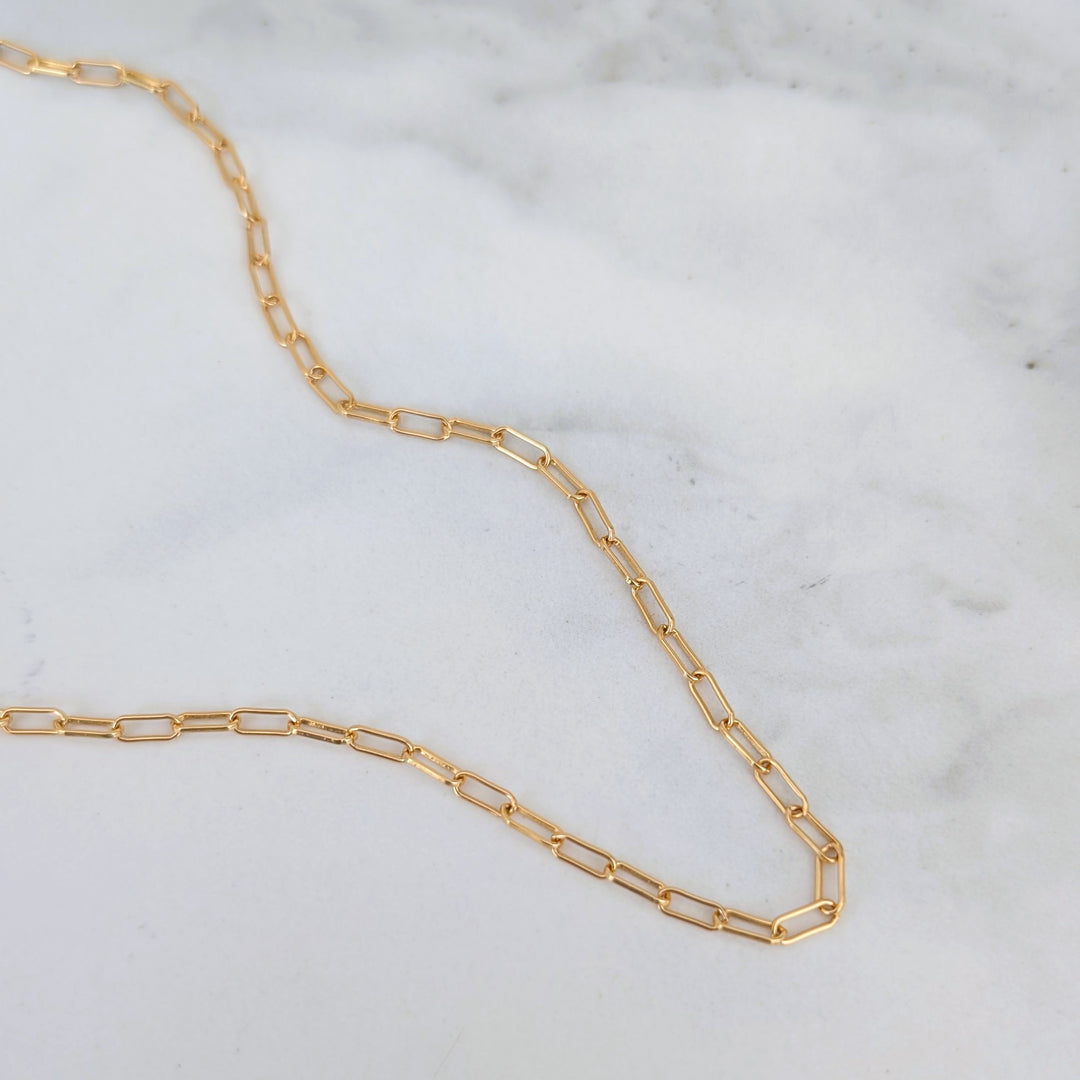 gold paperclip necklace