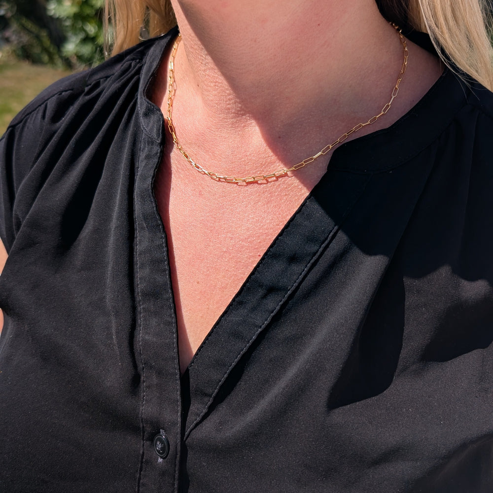 gold paperclip necklace