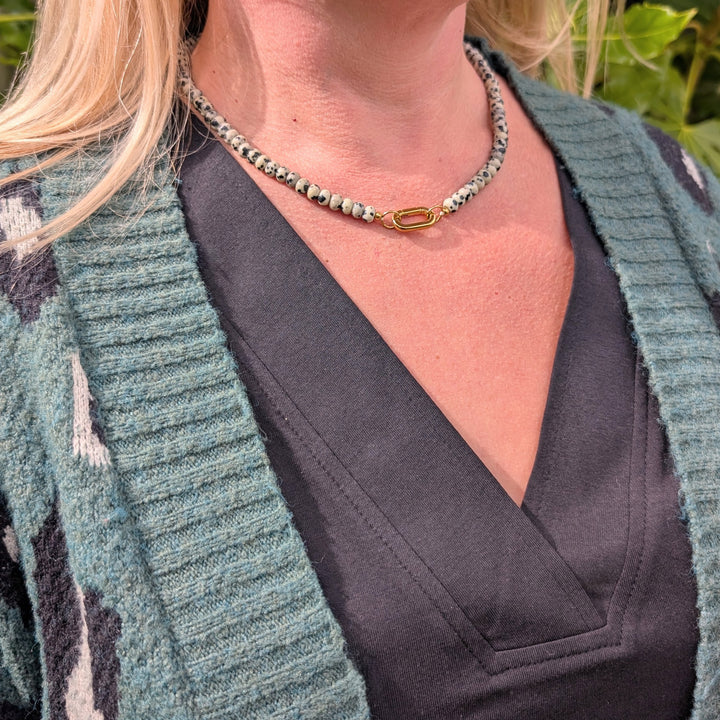 The Nausicaa Dalmatian Jasper Gemstone Necklace