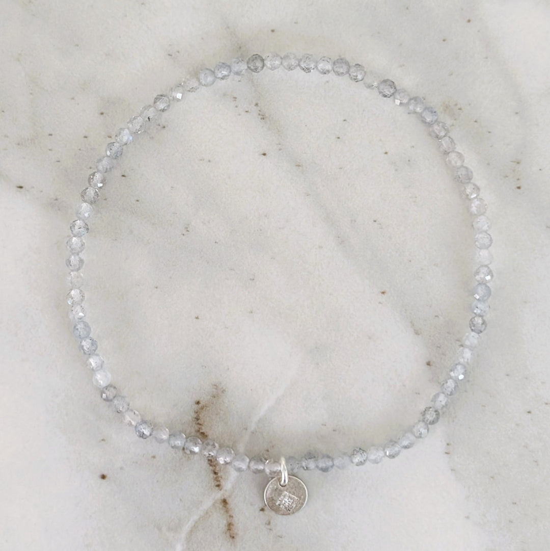 labradorite 2mm gemstone bracelet 