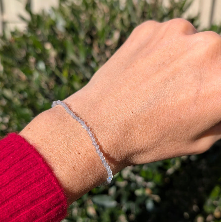 labradorite 2mm gemstone bracelet 