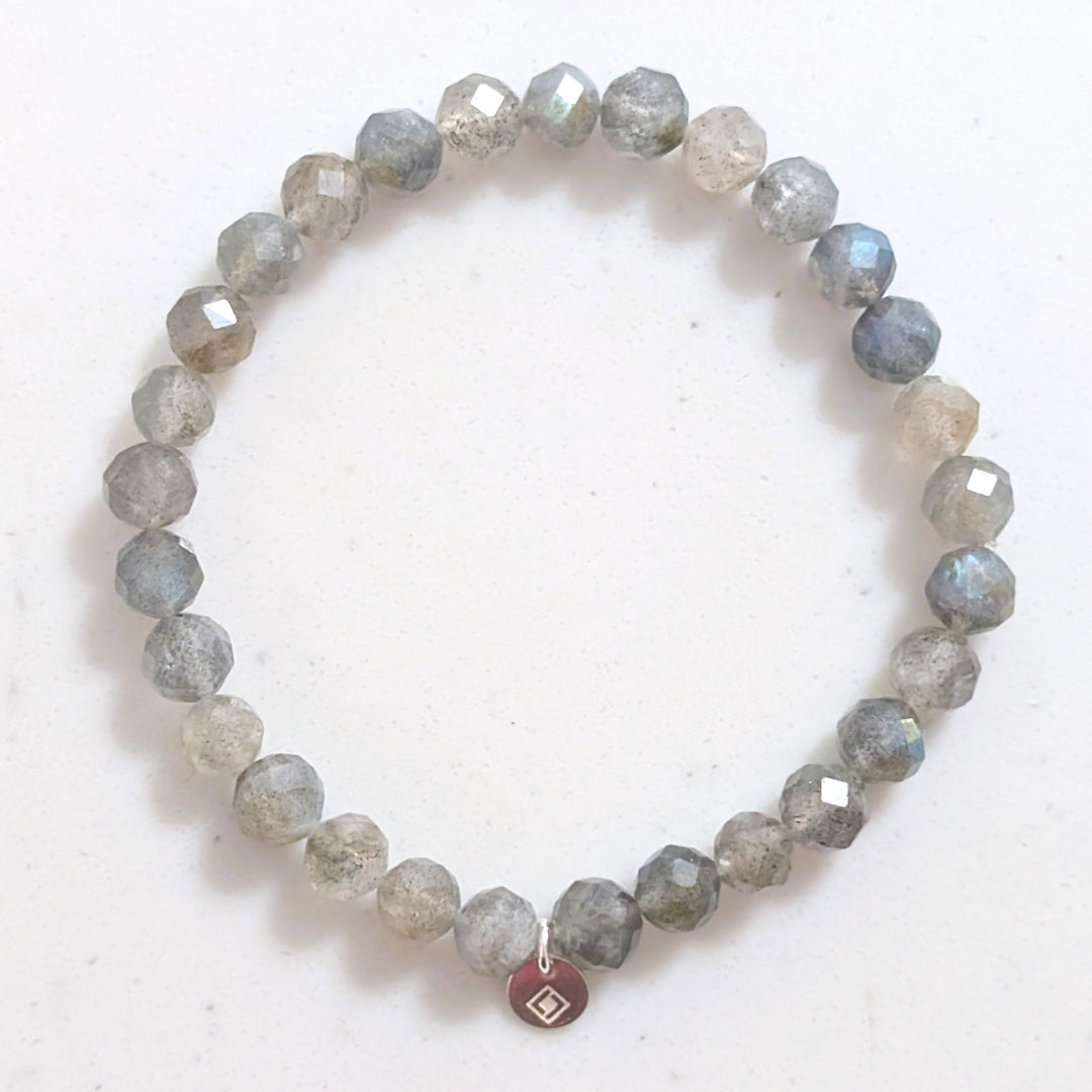 6mm bead labradorite gemstone bracelet 