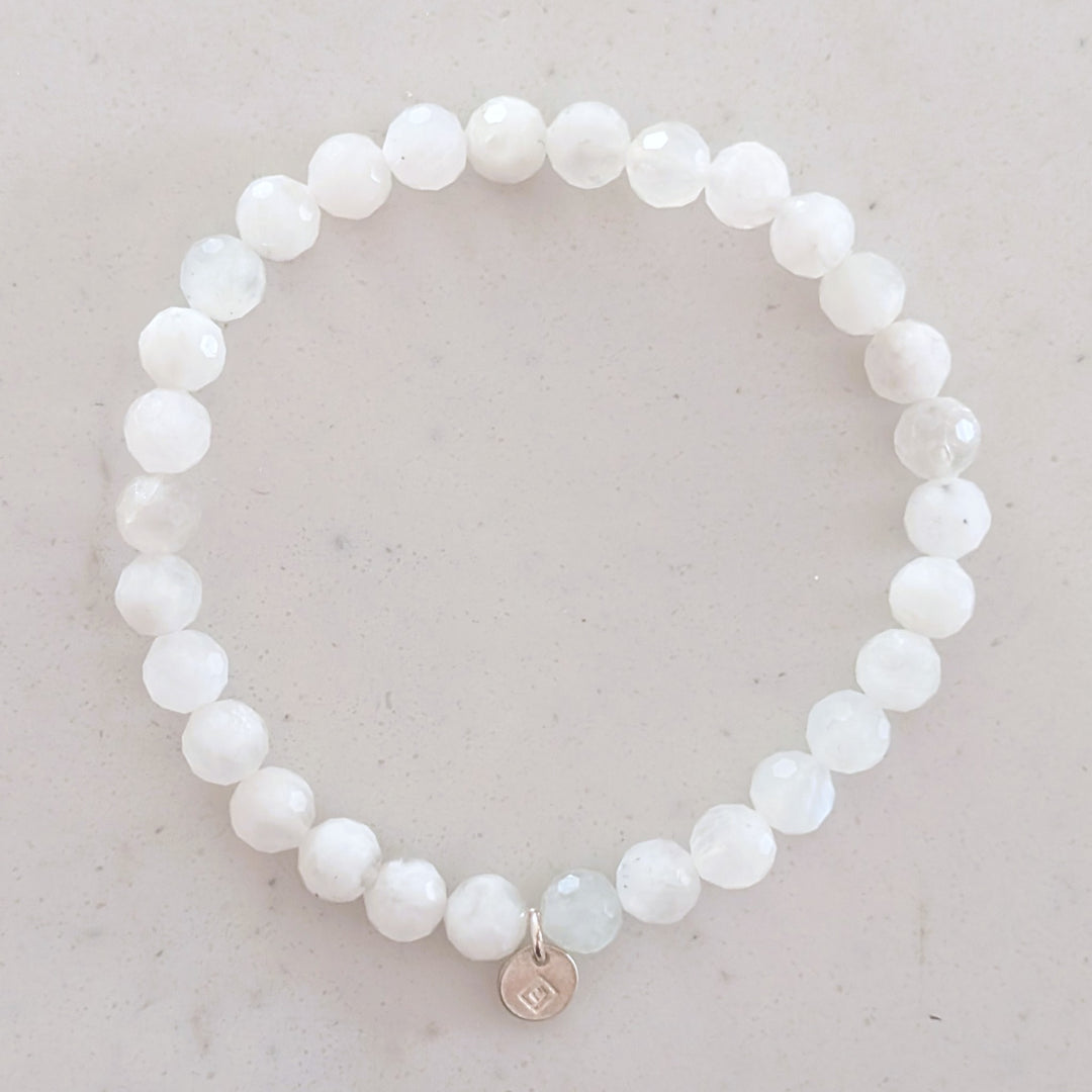 6mm bead moonstone gemstone bracelet