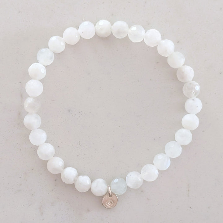 6mm bead moonstone gemstone bracelet