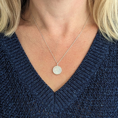 sterling silver moonstone June birthstone necklace