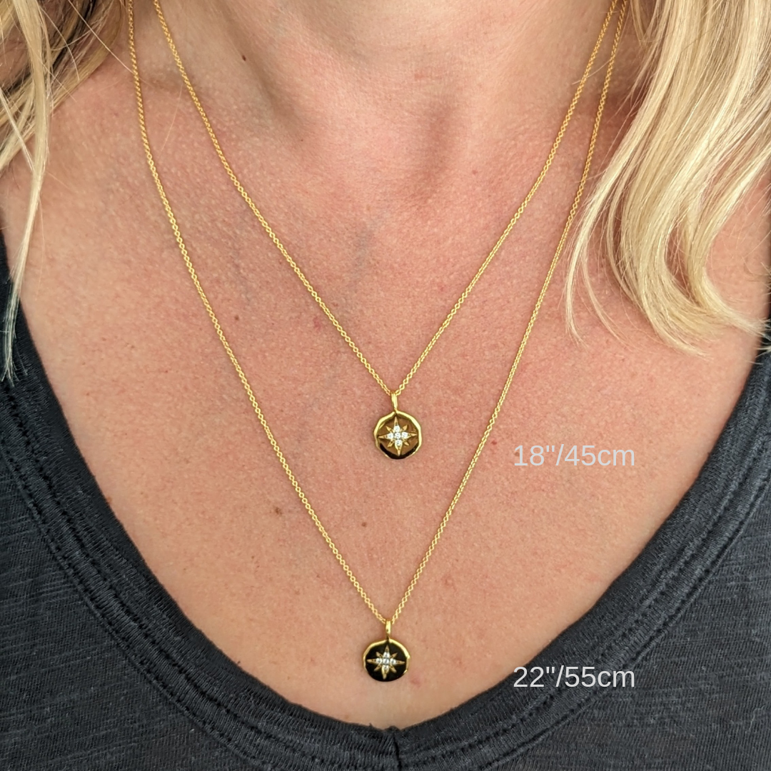 The Duo Black Onyx Necklace - 18ct Gold Plated