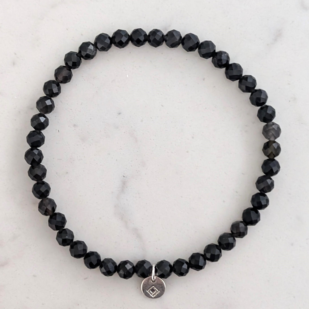 obsidian gemstone bracelet