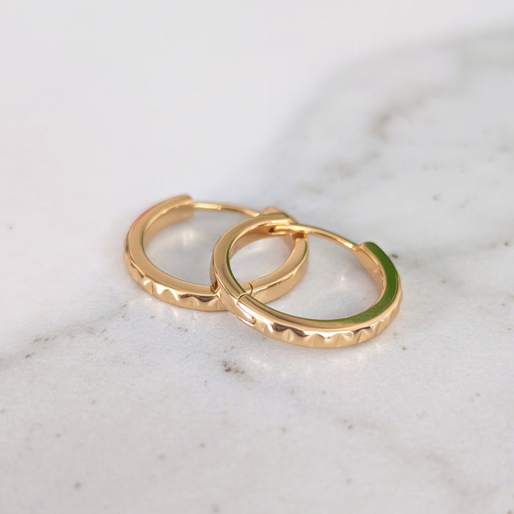 Pyramid Hoop Earrings