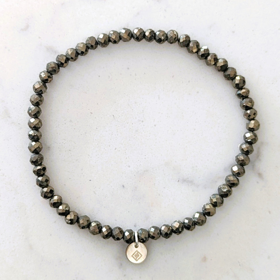 pyrite gemstone bracelet 