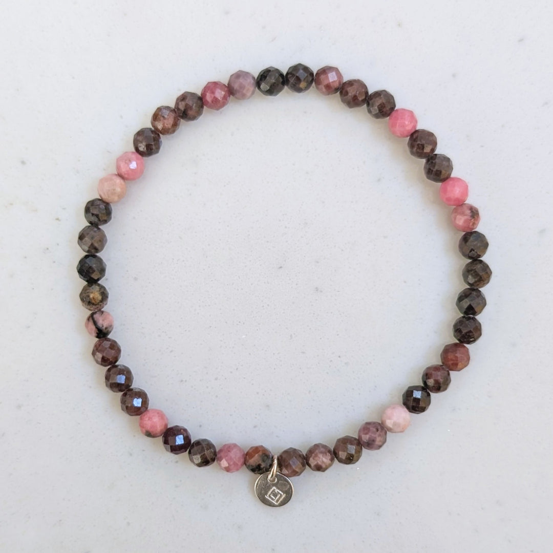 rhodonite gemstone bracelet 