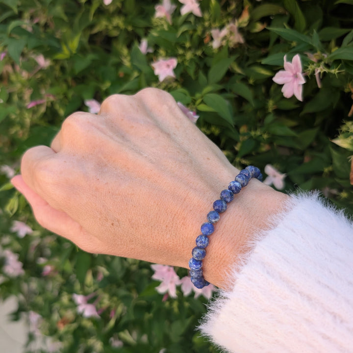 lapis lazuli 6mm bead gemstone bracelet 