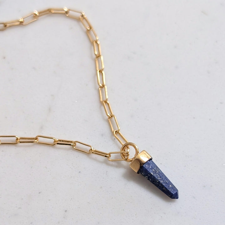The En Pointe Lapis Lazuli Gemstone Necklace