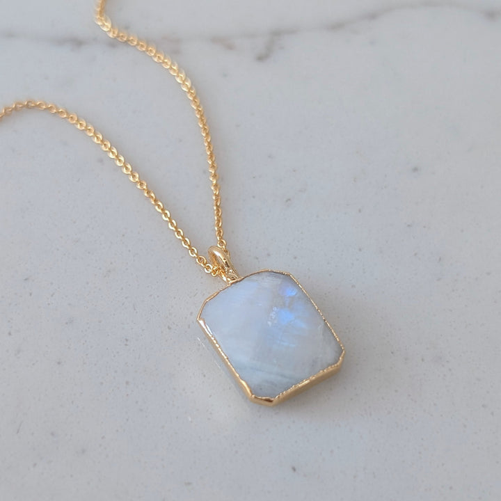 Moonstone pendant necklace