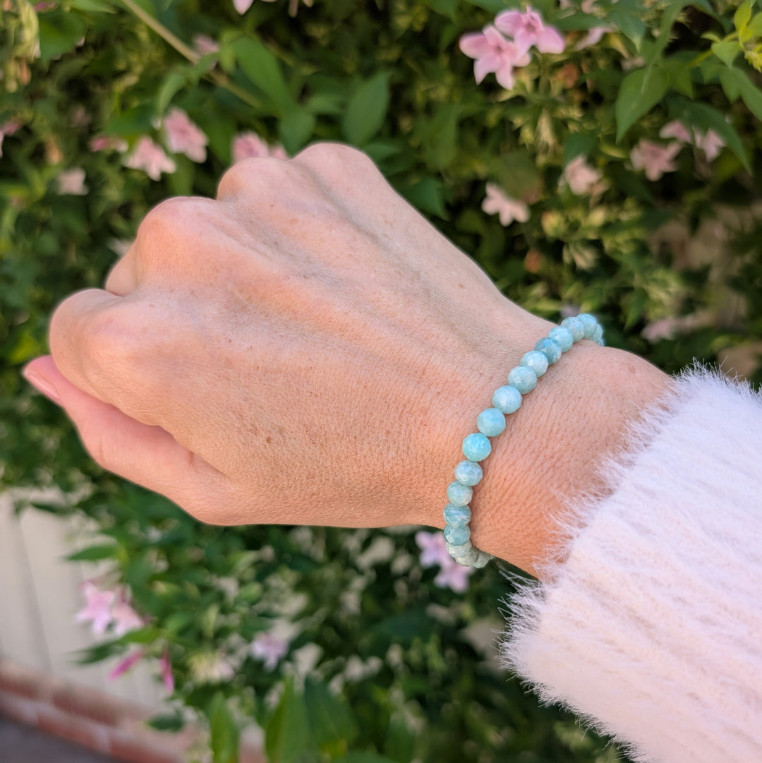 Amazonite 6mm bead gemstone bracelet 