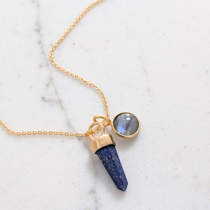 The En Pointe Lapis Lazuli Gemstone Necklace