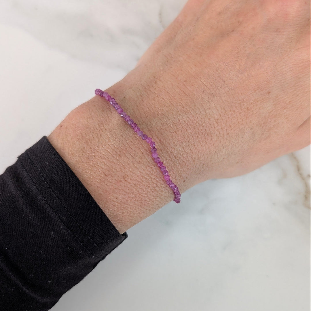 ruby 2mm gemstone bracelet
