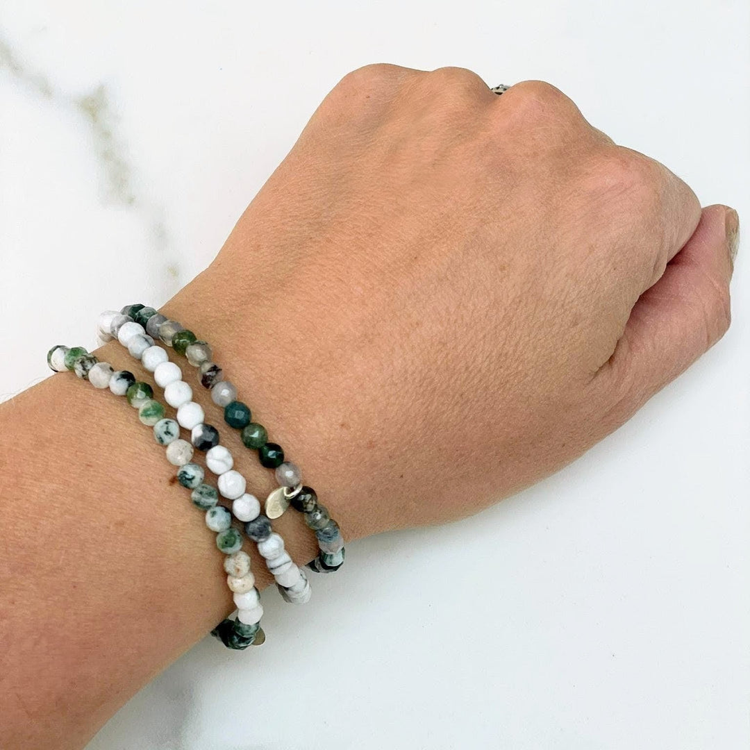Inner Peace, Balance, Grounding and Abundance Gemstone Bracelet Set