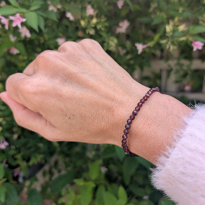 garnet gemstone bracelet 