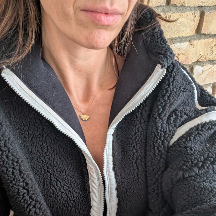 The Fan Turquoise Pendant Necklace