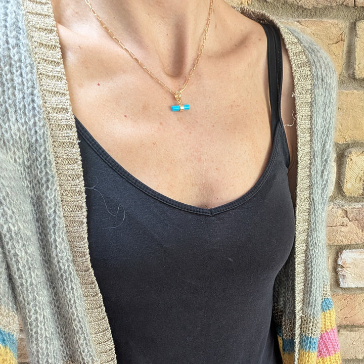 The T-Bar Turquoise Necklace