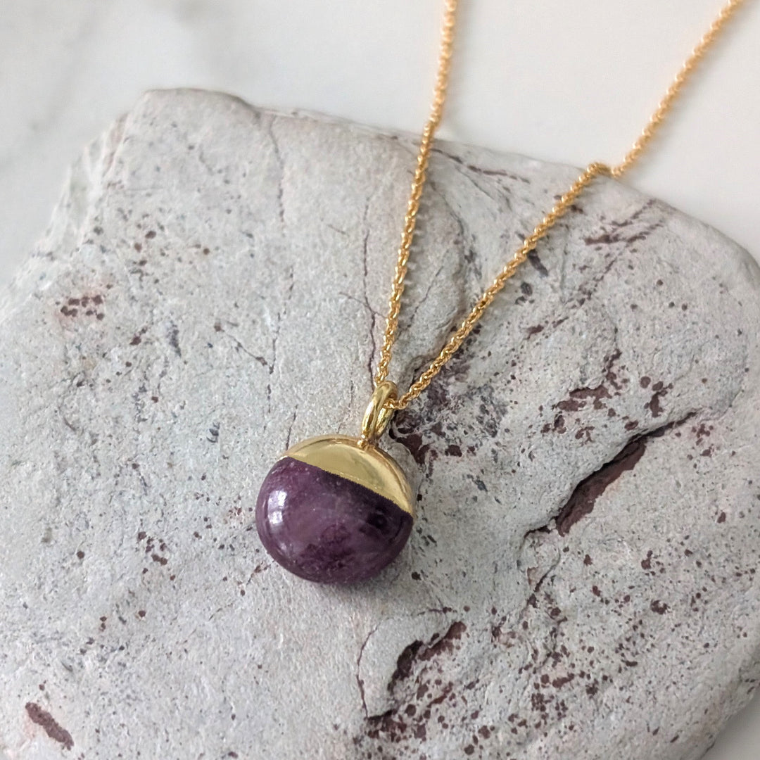 Ruby July birthstone necklace 