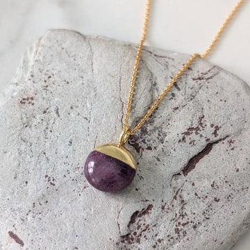 The Orb Ruby July Birthstone Necklace