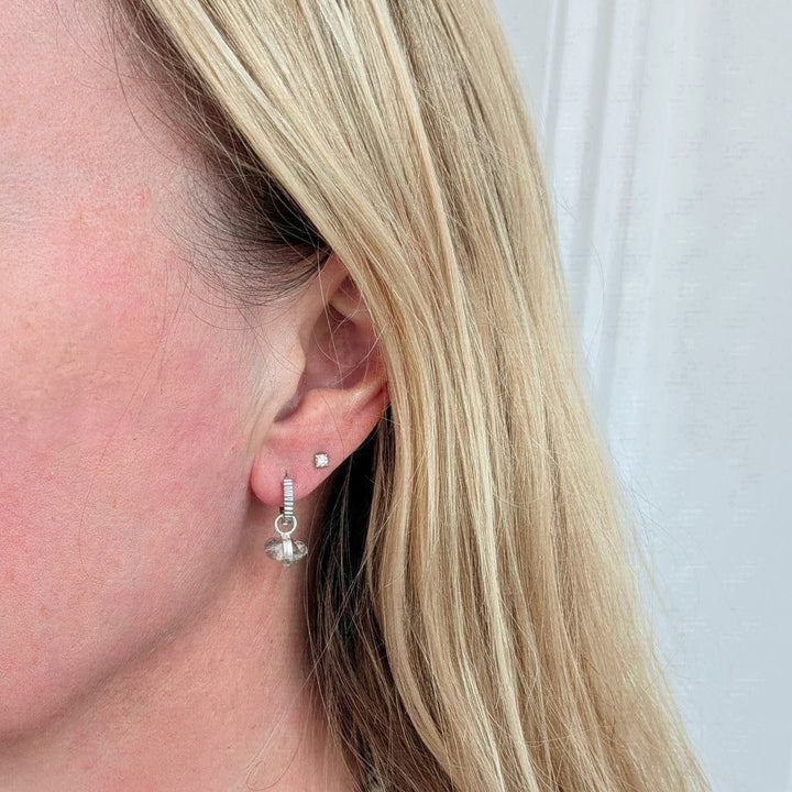 Double Terminated Herkimer Diamond Earrings