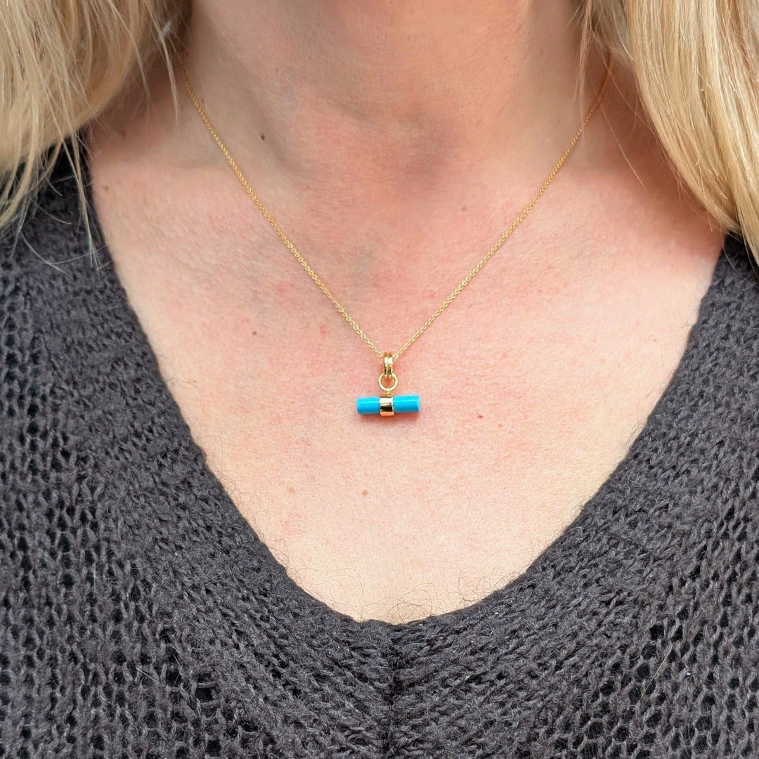 The T-Bar Turquoise Necklace
