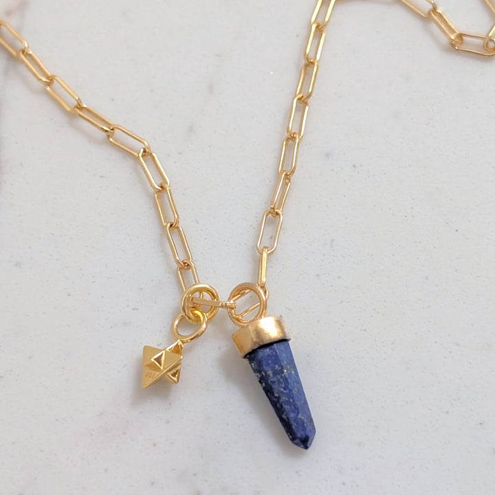 The En Pointe Lapis Lazuli Gemstone Necklace