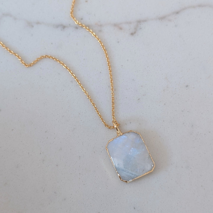 Moonstone pendant necklace