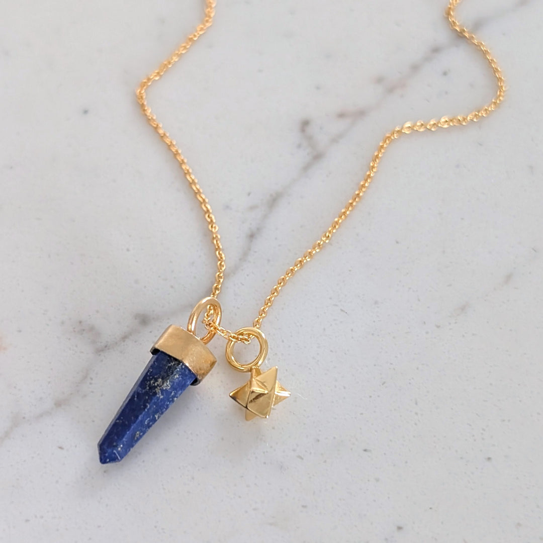The En Pointe Lapis Lazuli Gemstone Necklace
