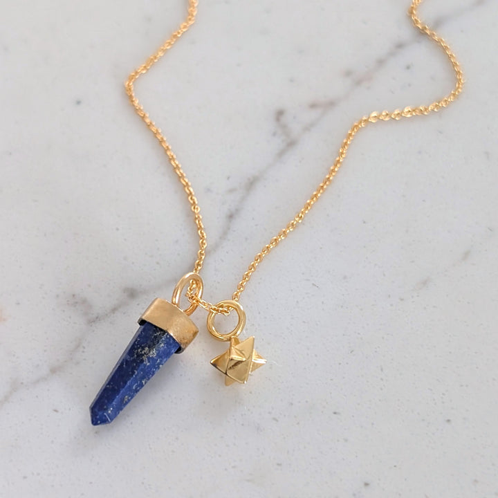 The En Pointe Lapis Lazuli Gemstone Necklace