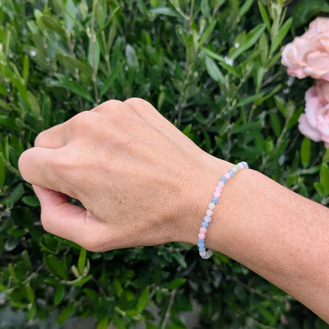 Morganite gemstone bracelet 
