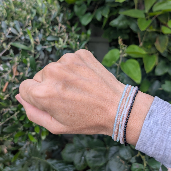 Amazonite Skinny Gemstone Bracelet - 2mm Faceted
