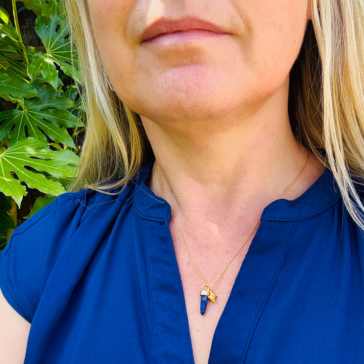 The En Pointe Lapis Lazuli Gemstone Necklace