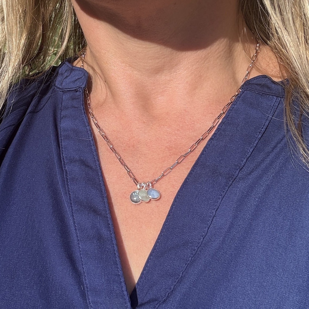 The VIP Friends & Family Birthstone Necklace - Silver