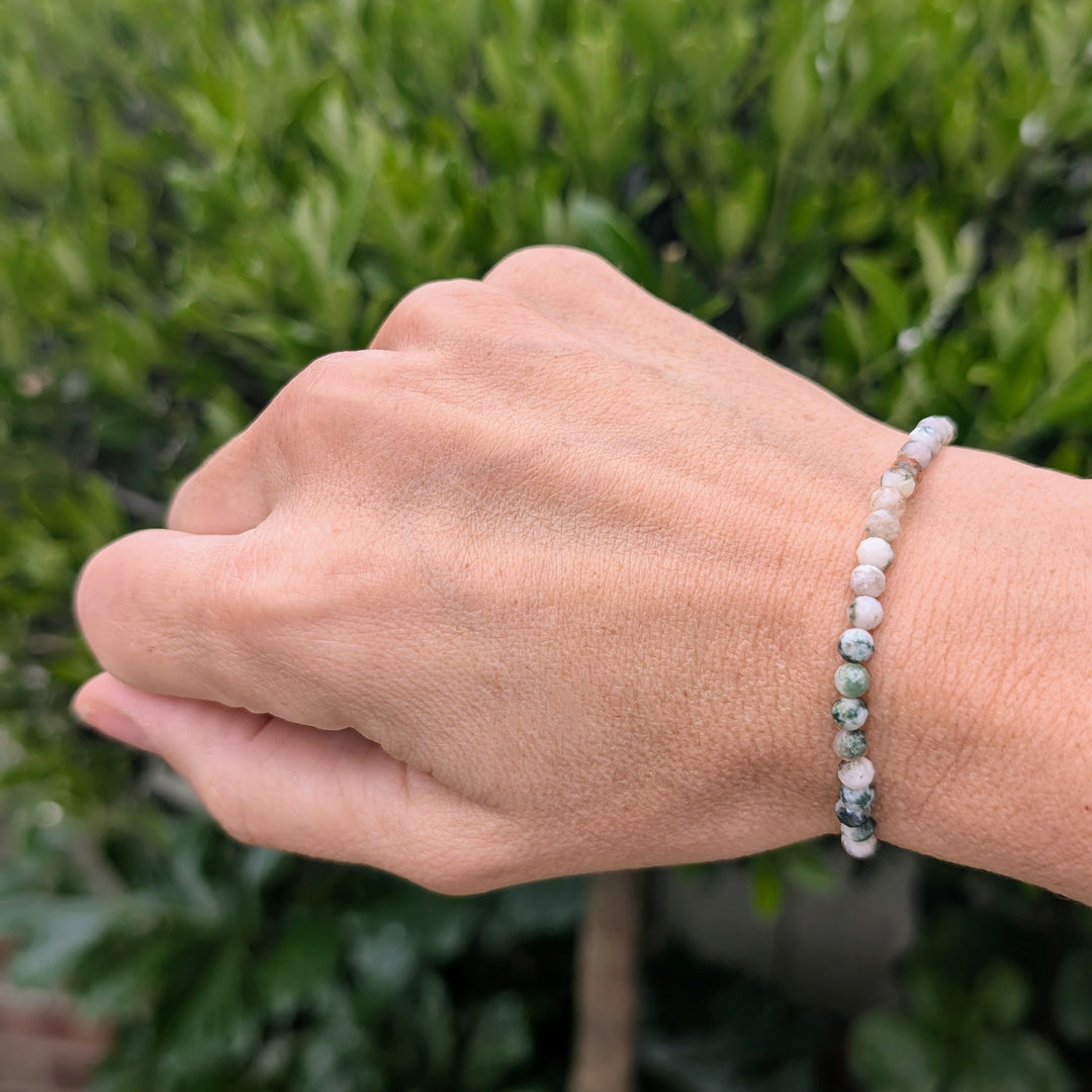 tree agate gemstone bracelet 