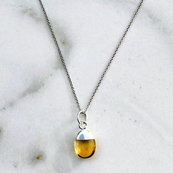 Citrine November birthstone necklace