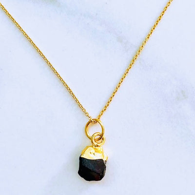 Garnet January birthstone necklace