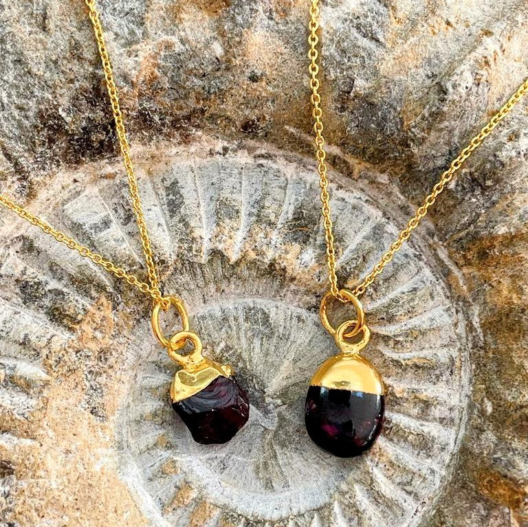 Garnet January birthstone necklace