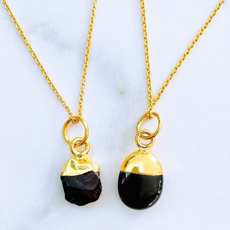 Garnet January birthstone necklace