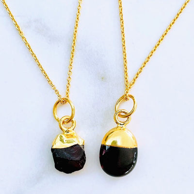 Garnet January birthstone necklace