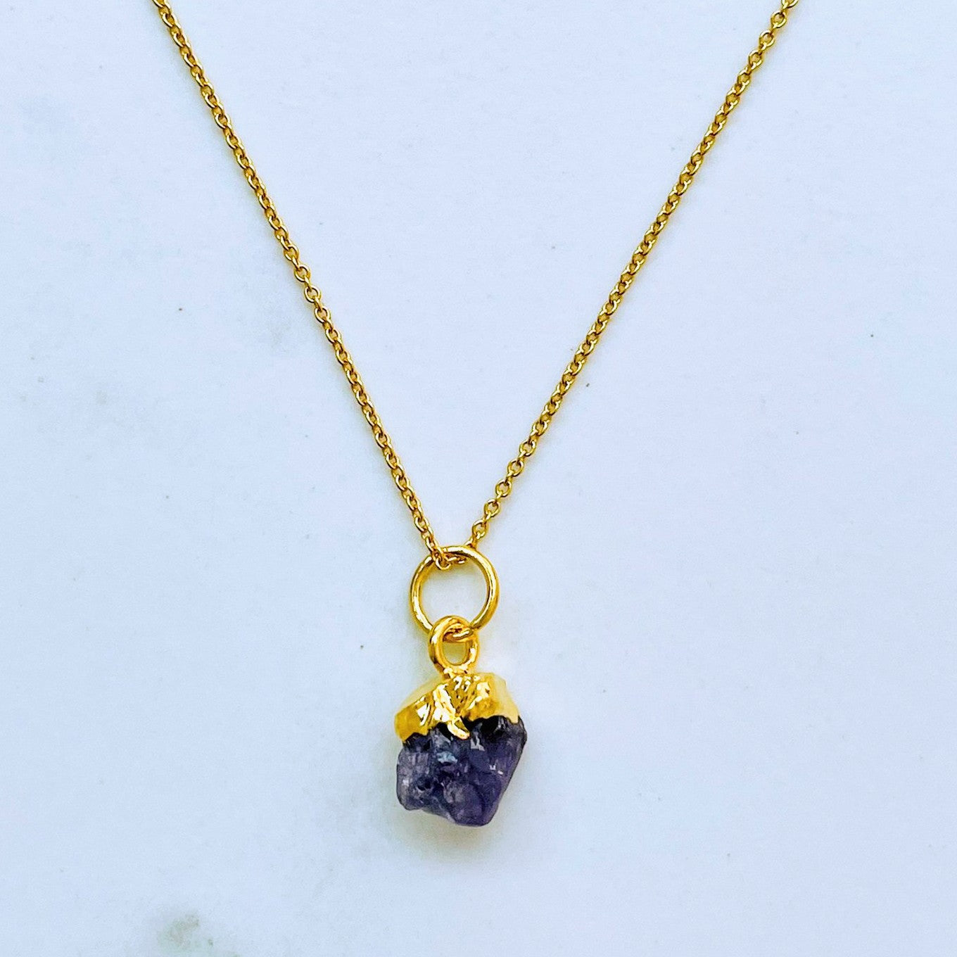 Amethyst February birthstone necklace 