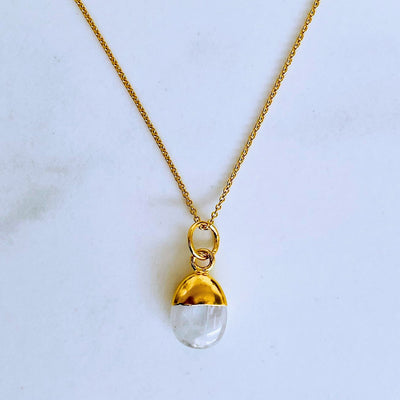 Gold plated moonstone June birthstone necklace 