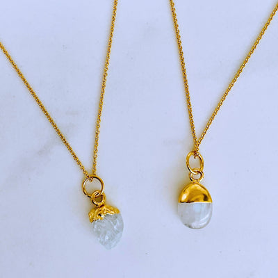 Gold plated moonstone June birthstone necklace 
