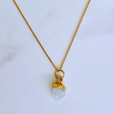 Gold plated moonstone June birthstone necklace 