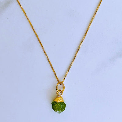 Peridot August birthstone necklace